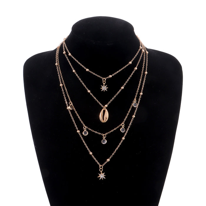 Wholesale Full Diamond Hexagram Pendant Necklace