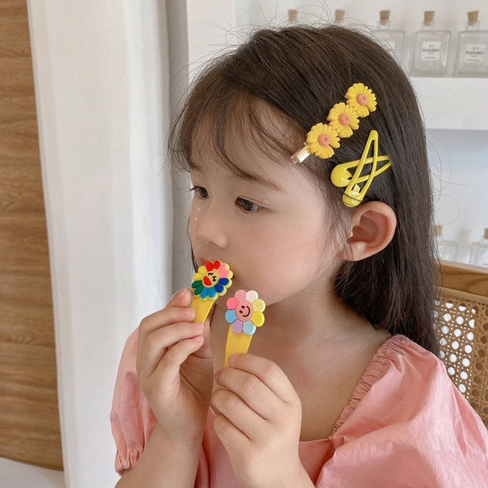 Wholesale 14pcs/pack Children's Dopamine Hair Clips Cute Baby Cartoon Hair Clips for Girls JDC-HC-FX001