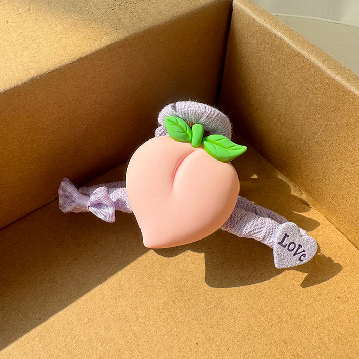 Wholesale Cartoon Peach Smiley Plastic Hair Clip JDC-HC-Mangg003