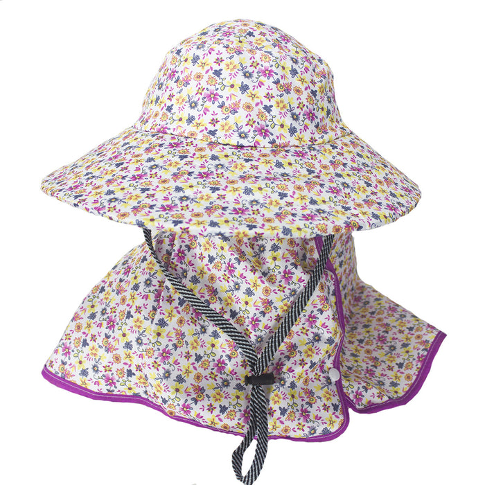 Wholesale Summer hat brim tea picking hat UV resistant neck protection hat
