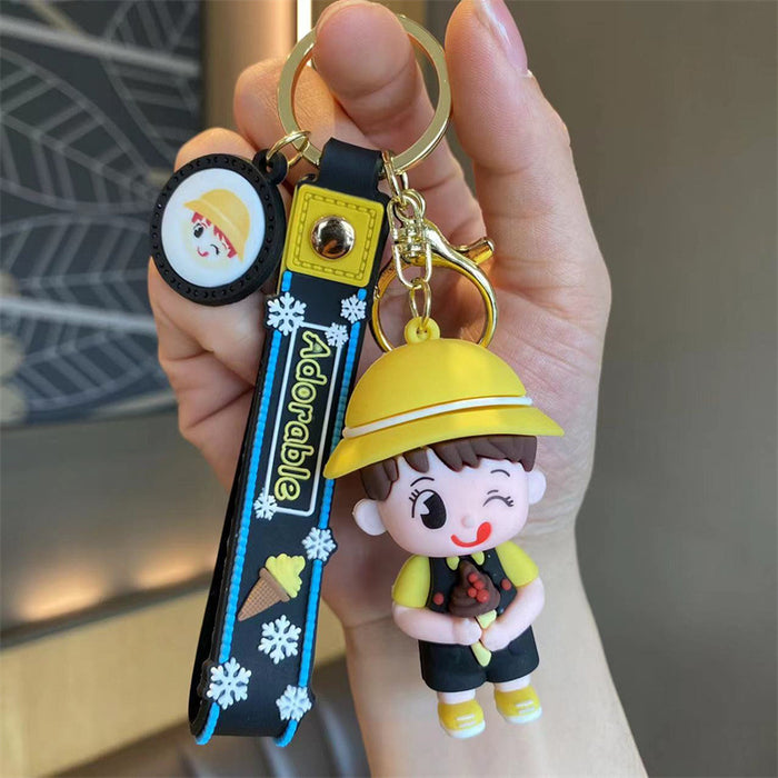 Wholesale Silicone Cartoon Doll Keychain JDC-KC-MingT210