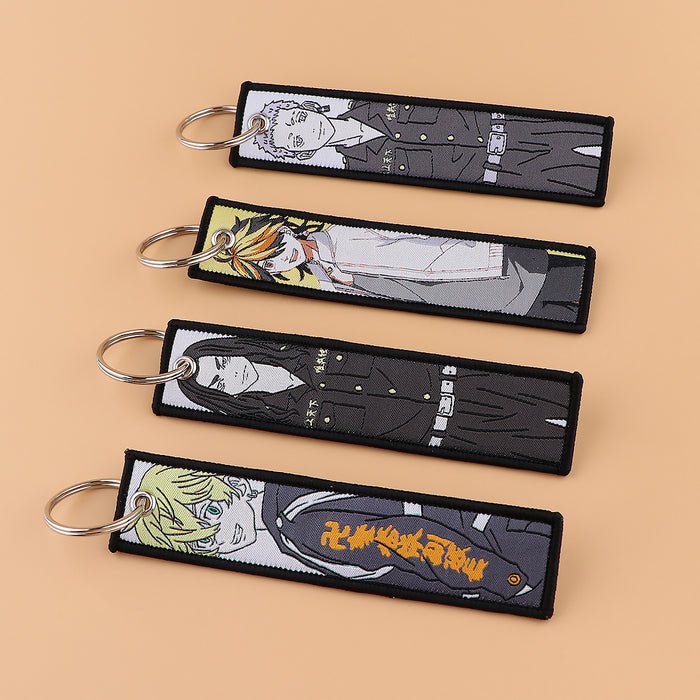Wholesale Anime Trendy Woven Cloth Lanyard Keychain For Campus Office ID Card