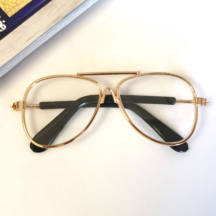 Wholesale Fashionable and trendy dog sunglasses, mini personalized pet glasses, small teddy dog plush toy cat sunglasses