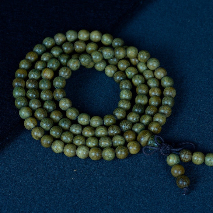 Wholesale Green sandalwood rosary beads sandalwood multi-circle bracelet for men and women