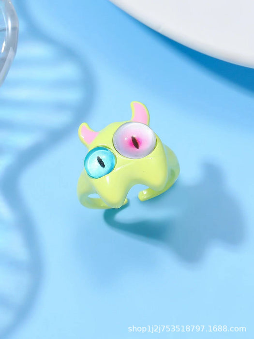 Wholesale Cartoon, playful, niche, personalized, ring, couple