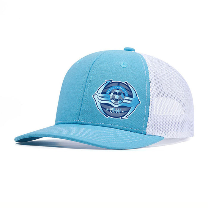 Wholesale football logo hat adult sports leisure mesh hat summer sun protection breathable