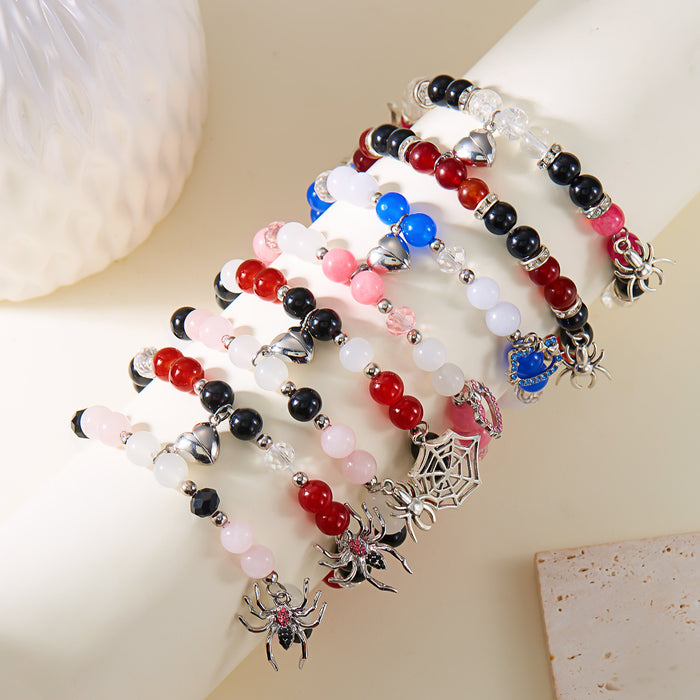 Wholesale   Heart Bracelet Handmade Beaded Adjustable Elasticity Couple Holiday Bracelet