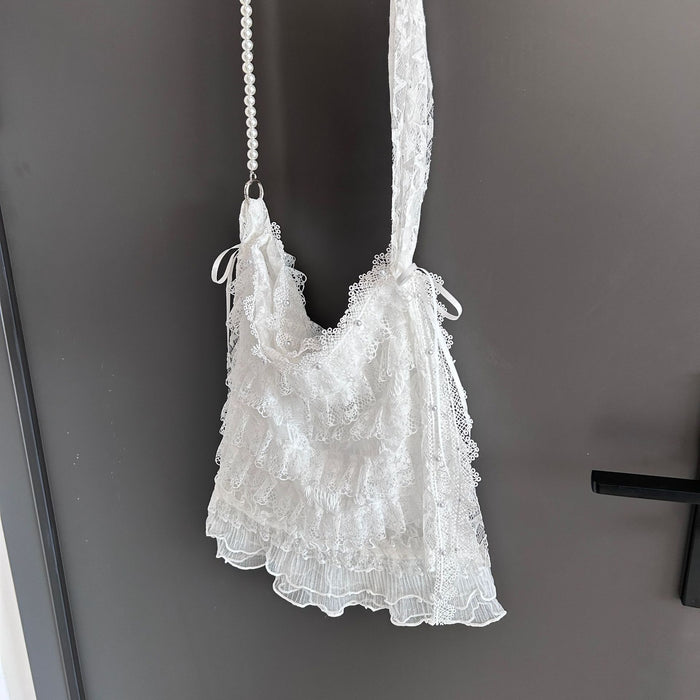Wholesale Lace lace chain bag, college shoulder bag, commuting armpit tote bag