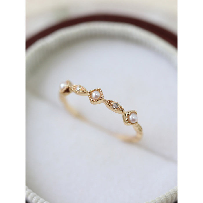 Wholesale Pearl ring, light luxury ring