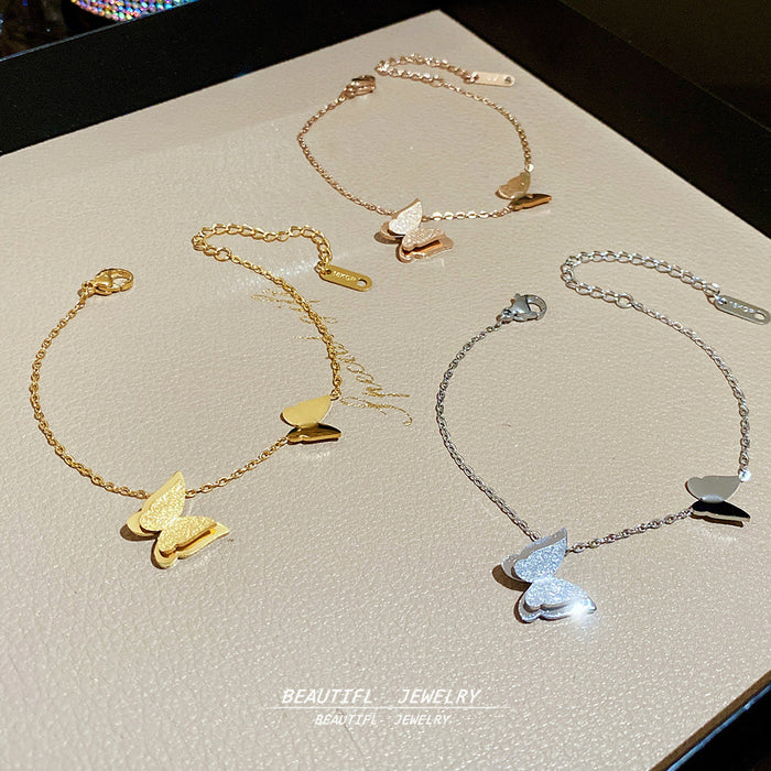 Wholesale Butterfly Titanium Steel Bracelet