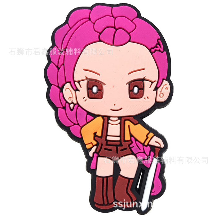 Wholesale 50pcs KPop Charms Shoe Buckles PVC Patches