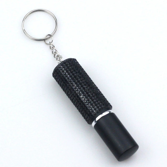 Wholesale Plastic 5ml Half Diamond Perfume Bottle Keychain JDC-KC-ZY025