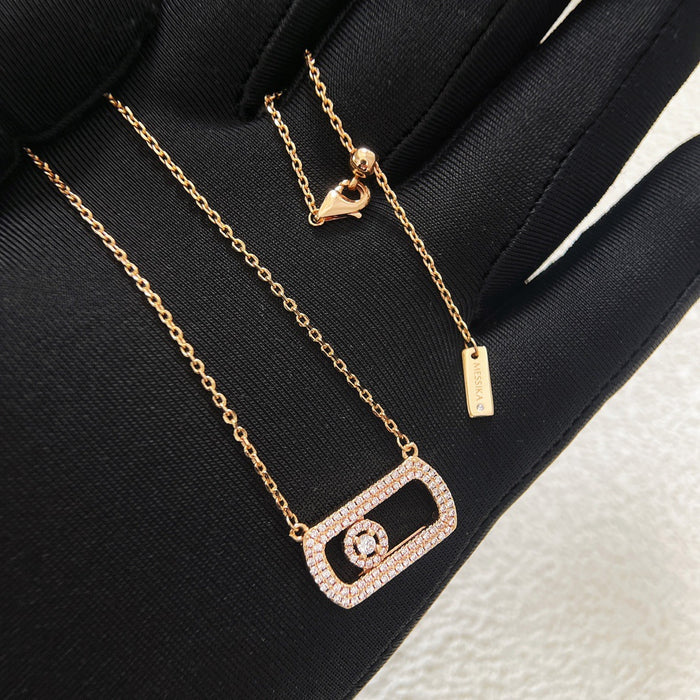 Wholesale Paper clip, pin, necklace, colorfast, female silver, starry sky, collarbone chain, neck chain