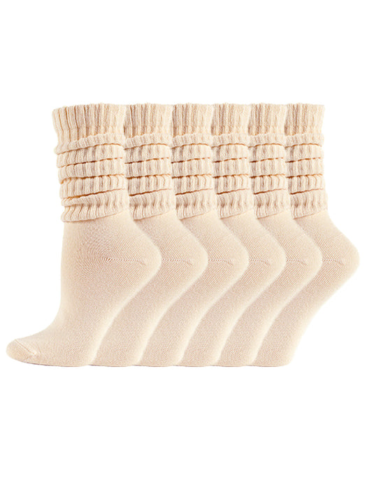 Wholesale American style long tube socks for women spring and autumn solid color autumn and winter thick warm calf socks