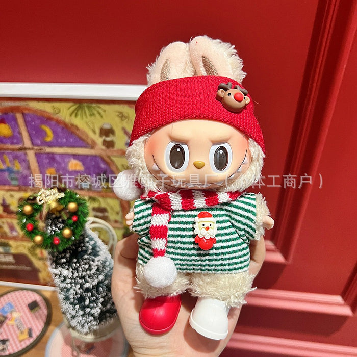 Wholesale Plush doll sweater with pendant and Christmas doll clothes