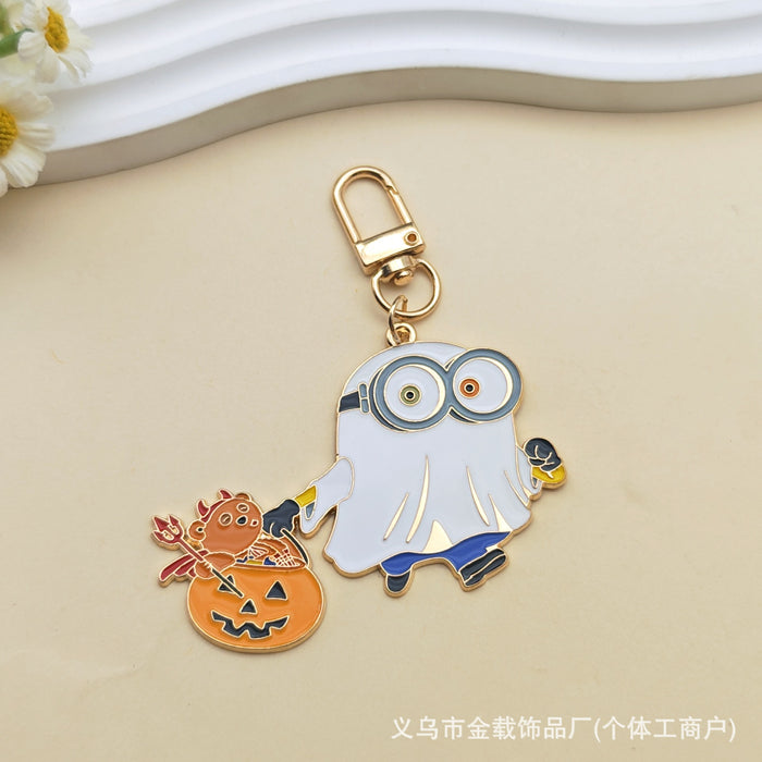 Wholesale Cartoon Pumpkin Keychain Metal Keyring Bag Charm Gift