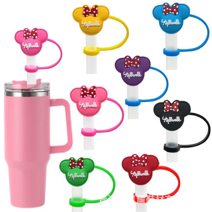 Wholesale Cute cartoon straw cap 8/10mm creative personality water cup straw stopper straw dust cover spot wholesale