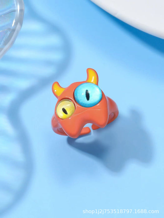 Wholesale Cartoon, playful, niche, personalized, ring, couple