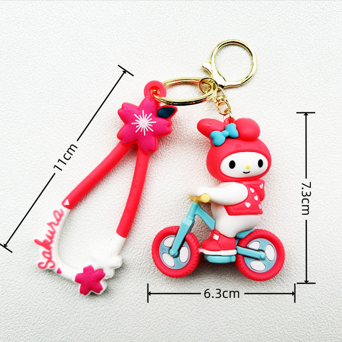 Wholesale PVC Cartoon Doll Bicycle Keychain JDC-KC-WuYi108