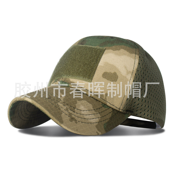 Wholesale New camouflage baseball cap, military fan sun hat, grid duckbill cap, python patterned military training cap