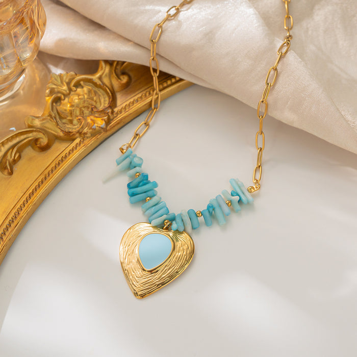 Wholesale Irregular Blue Coral Branch Necklace