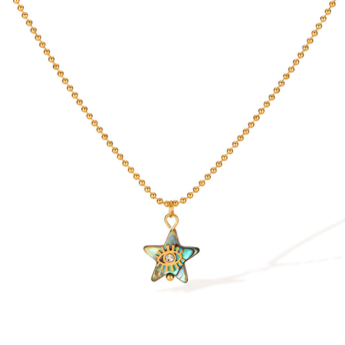 Wholesale Personalized, fashionable and creative necklace with stainless steel design and diamond studded collarbone chain