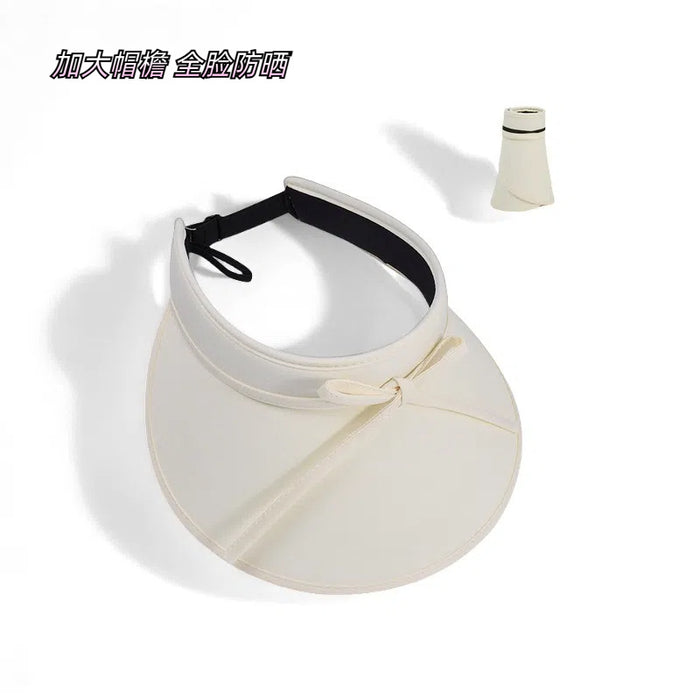 Wholesale Sunscreen strap bow, empty top riding sun hat