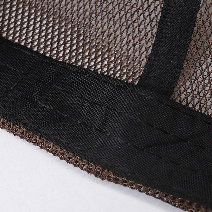 Wholesale High top five piece mesh cap embroidered deer antlers baseball cap breathable sun protection duckbill cap