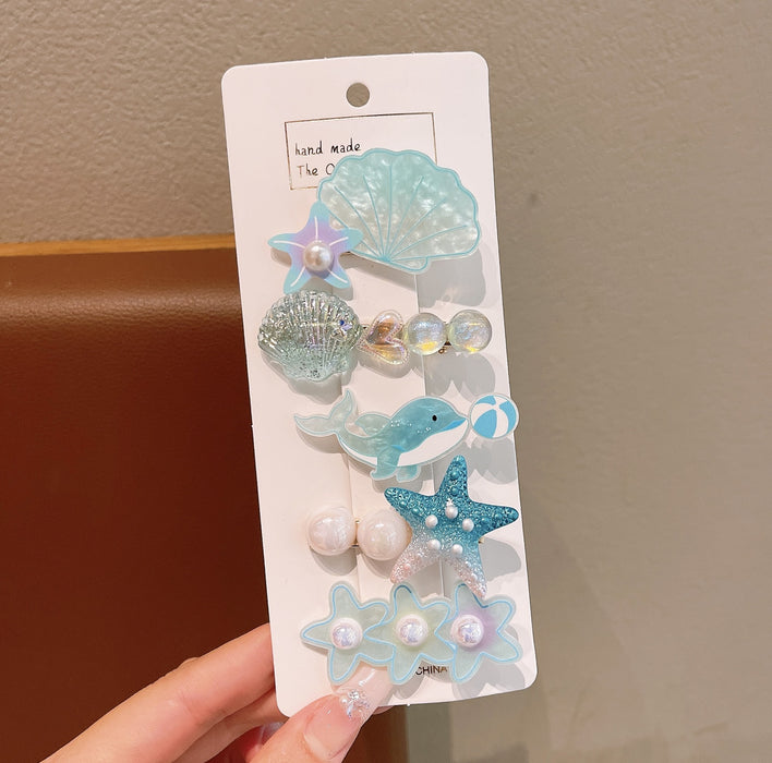 Wholesale Children' s Starfish Shell Duckbill Clip Children' s Hair Clips