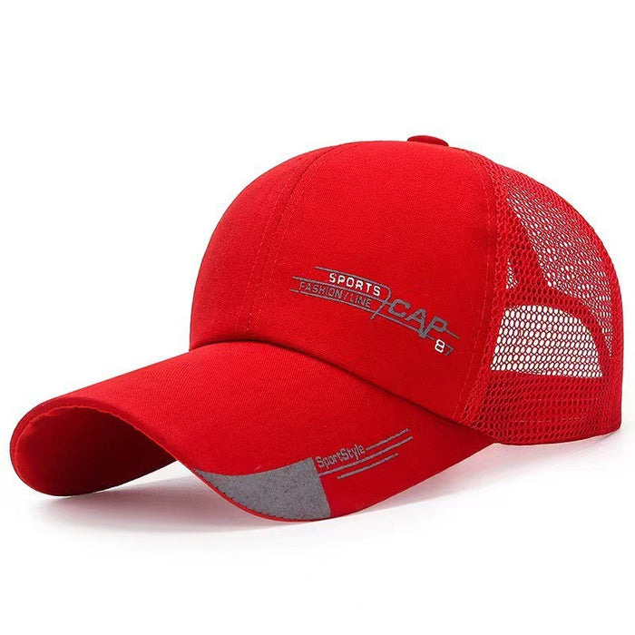 Wholesale Summer Mesh Breathable Long Eave Sunshade Baseball Cap Men's  CAP Half Mesh Large Eave  Hat