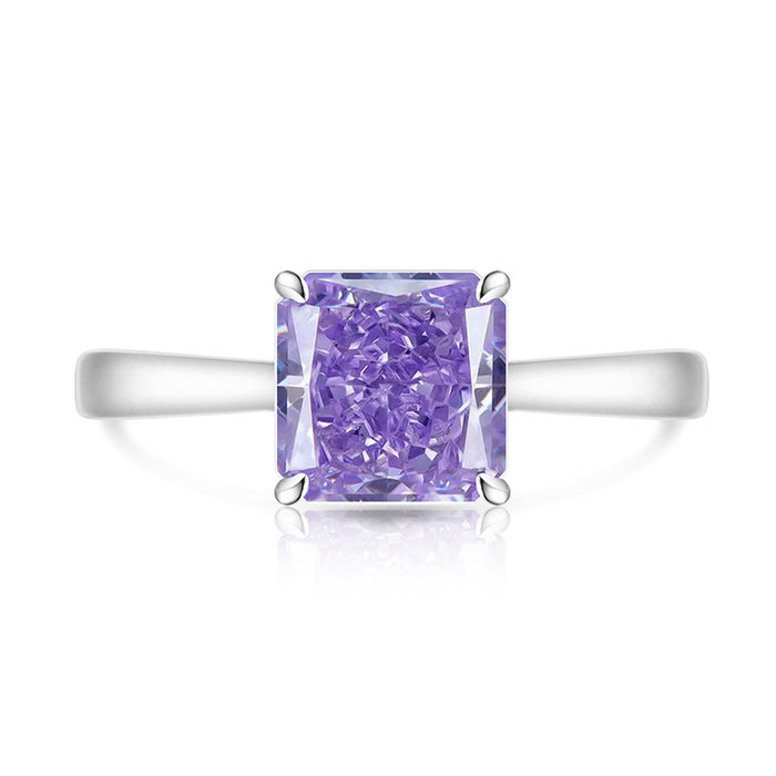 Wholesale Geometric High Carbon Diamond Ring Real Gold Plated Fashion Jewelry Accessory for Women Boutique Resale