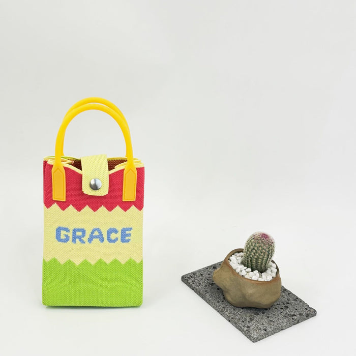 Wholesale Cute Cartoon Knitted Mobile Phone Bag  Easiest for Match Shoulder Bag Coin Crossbody Portable