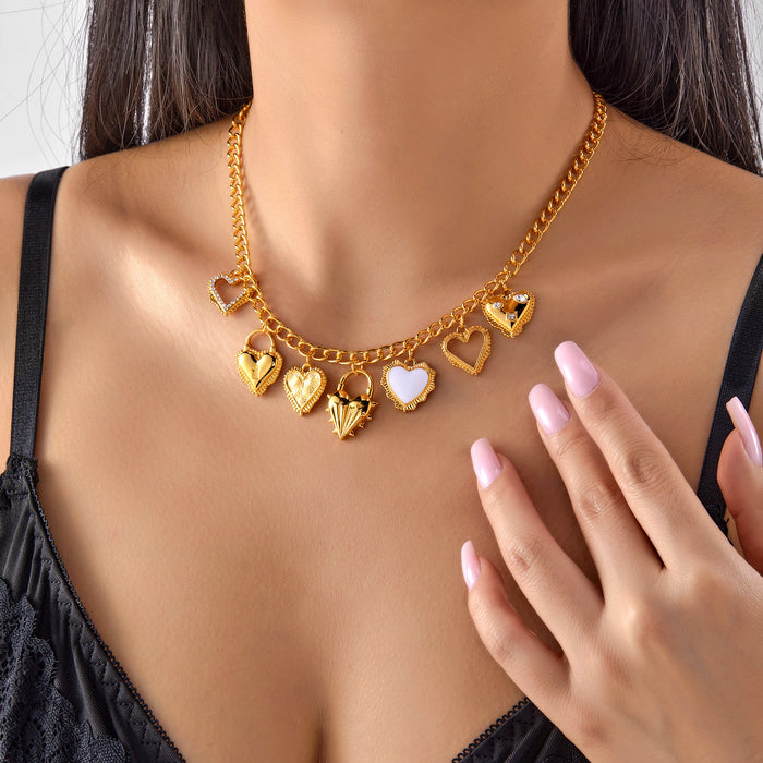 Wholesale Vintage Sacred Heart Pendant Necklace Jewelry