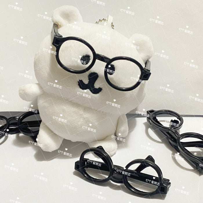Wholesale 10CM20cm Cotton Doll Rab Cloth Mocking Bear Cute Doll Plush Doll Glasses Toy Accessories