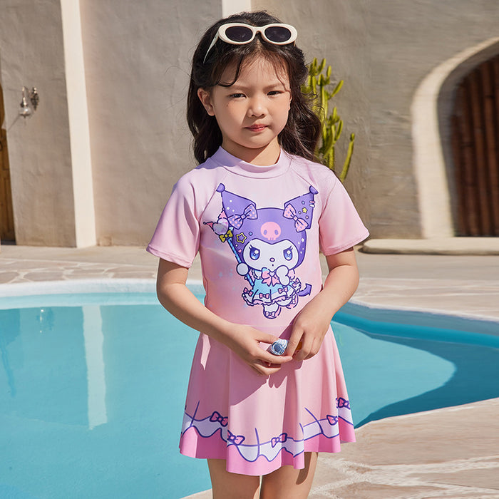 Wholesale Girls' swimsuit, girls' children's princess, cute and stylish cartoon children's jumpsuit style quick drying swimsuit