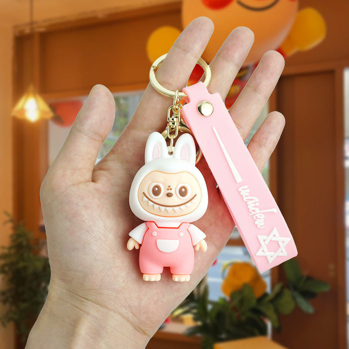Wholesale  Lamb Doll School Bag Car Key Chain Pendant Small Gift Rab Small Sheep Keychain