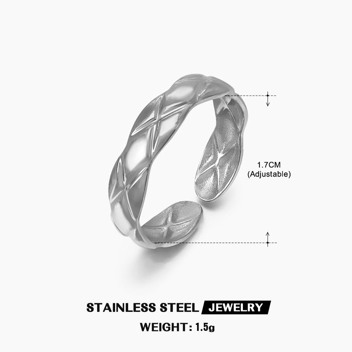 Wholesale ladies Stainless steel Rings Adjustable Gold Plated Rings