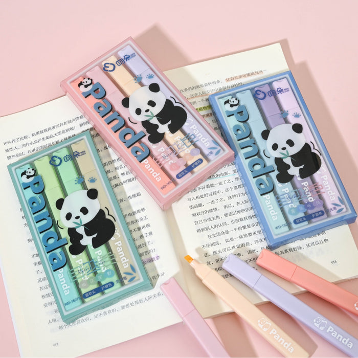 Wholesale Panda Highlighter Cute Cartoon Color Hand Account Pen Marking Pen