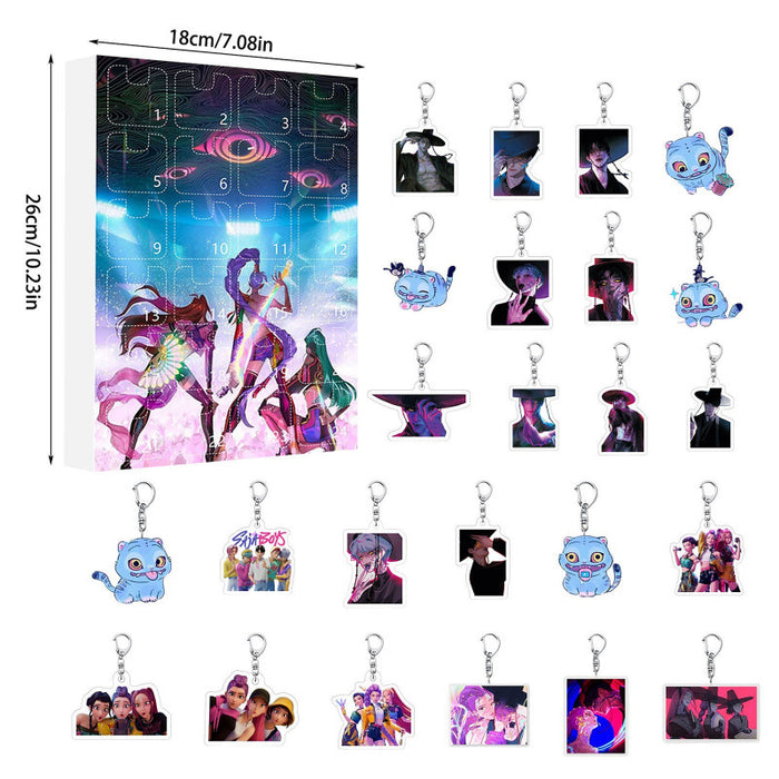 Wholesale KPOP Christmas Countdown Calendar Blind Box Keychain Ornament