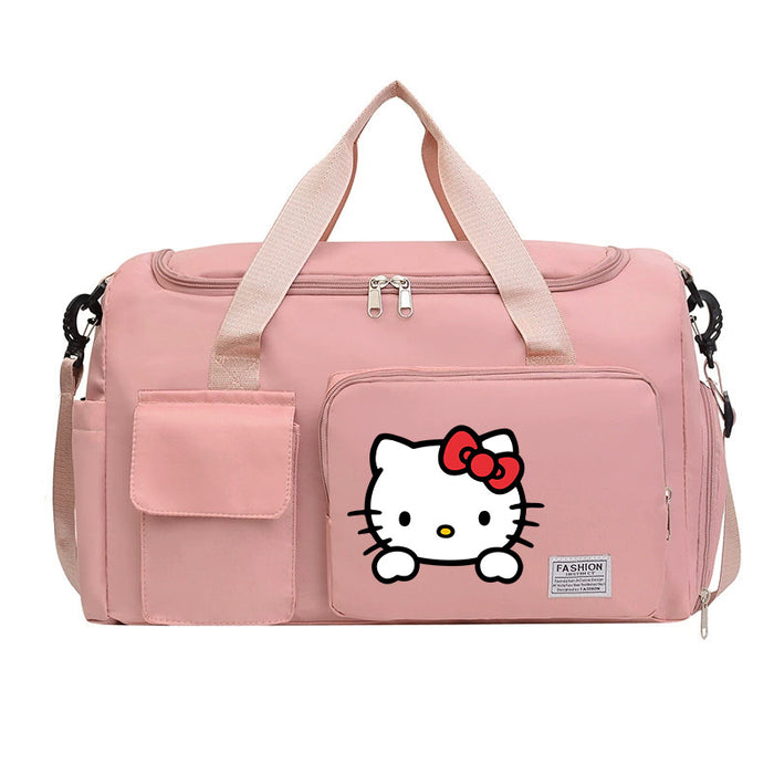 Wholesale  Cartoon Printed Fitness Bag with Shoe Storage Large Capacity Duffel Bag