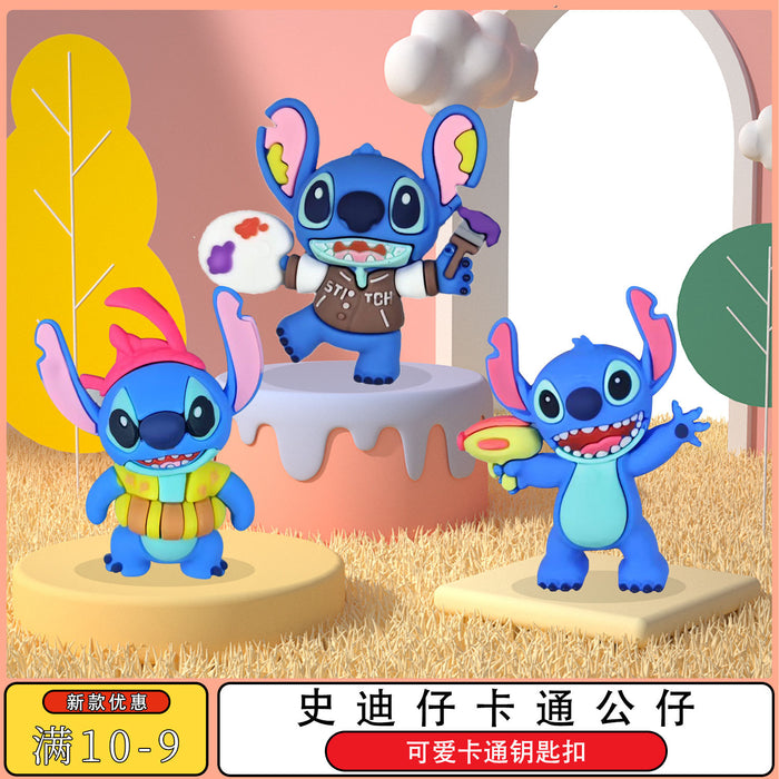 Wholesale Creative cartoon doll keychain cute PVC keychain backpack pendant