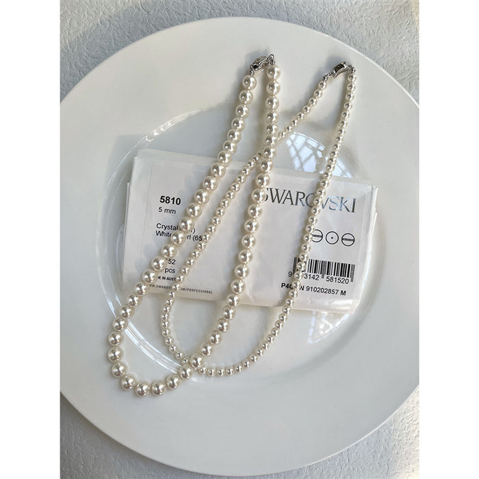 Wholesale Pearl necklace made of pure silver