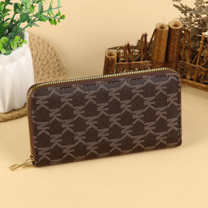 Wholesale Urban Casual PU Leather Long Wallet with Card Slots and Phone Pocket MOQ≥3