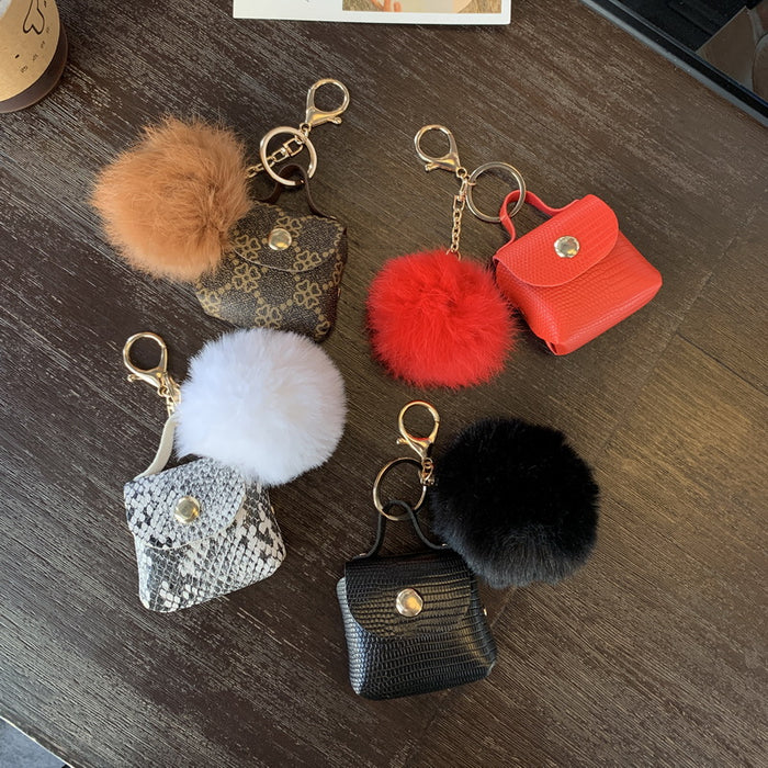 Wholesale Hair Ball Keychain Bag Accessories Mini Luggage Pendant Backpack Accessories JDC-KC-JF001