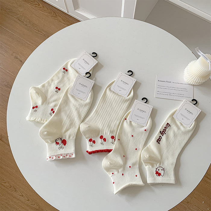Wholesale Cute, sweet, fashionable boat socks, combed cotton short socks