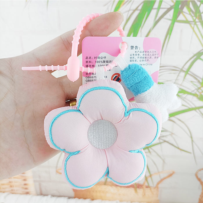 Wholesale Exquisite fabric flower car key pendant girl bag pendant cute flower school bag