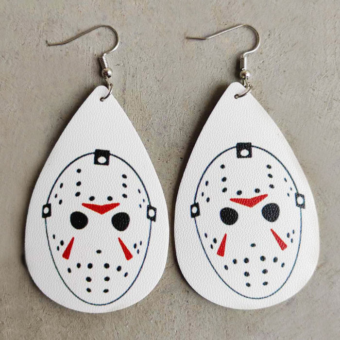 Wholesale Halloween Funny PU Leather Earrings JDC-ES-HeYi093