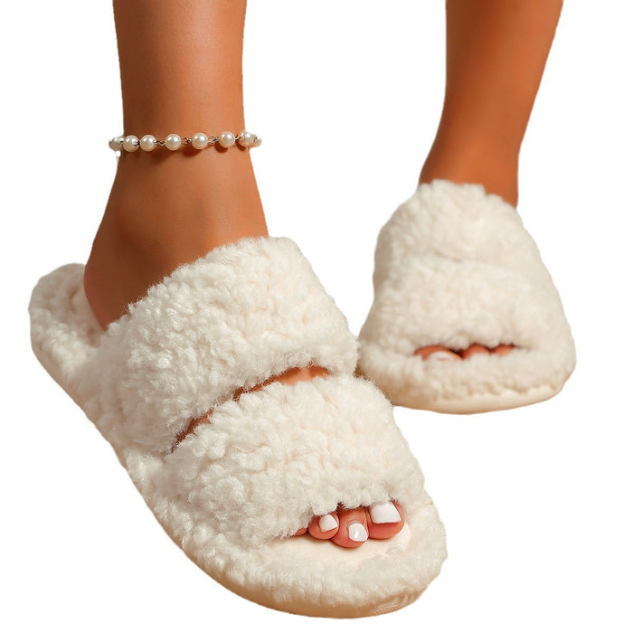 Wholesale Cotton simple Autumn and Winter Plush Warm Slippers  JDC-SP-Lians006