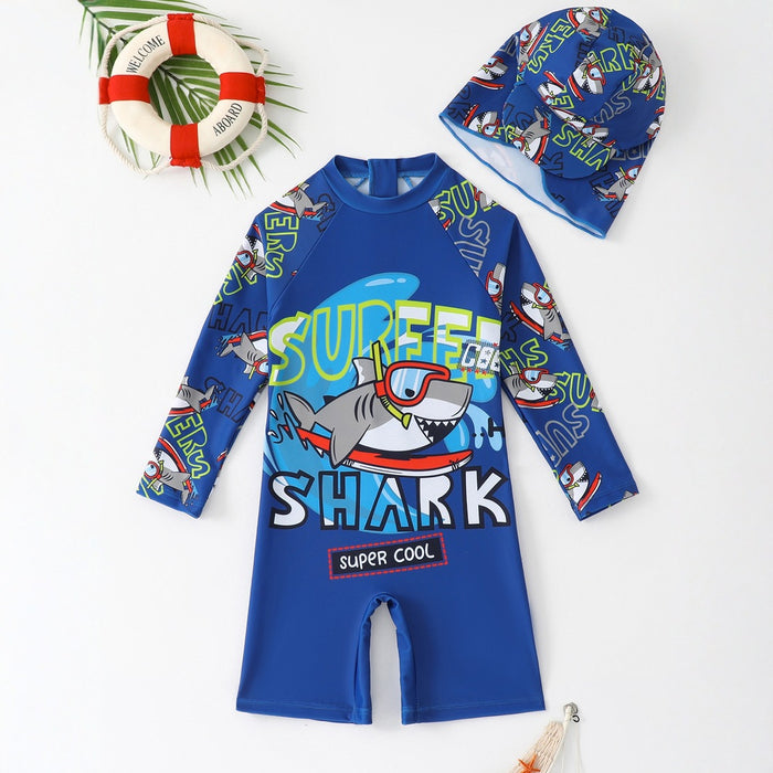Wholesale New children's swimsuit one-piece long sleeved long pants 2-piece set surfing swimsuit swimming suit
