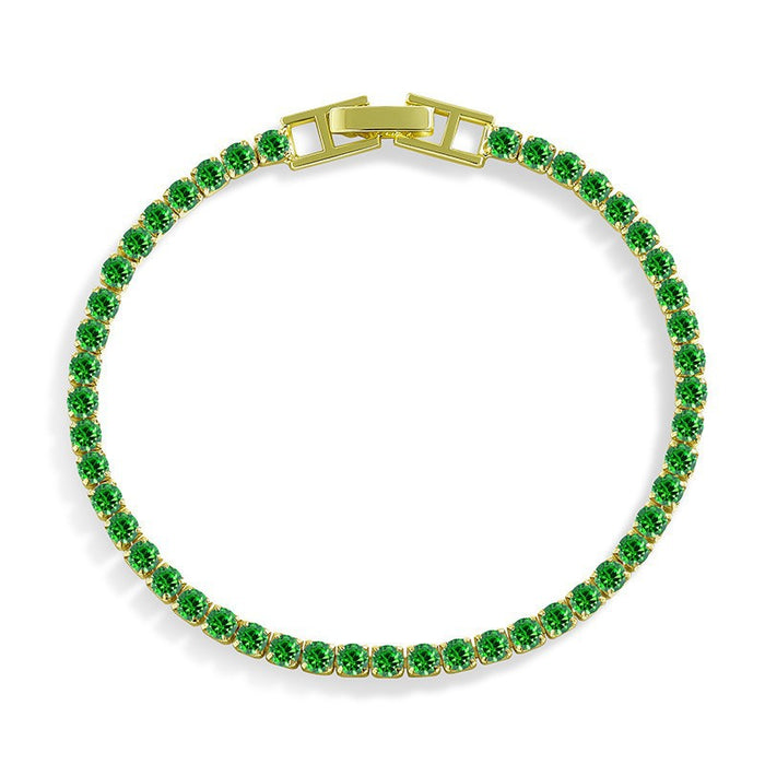 Wholesale Diamond-Set Contion Tennis Bracelet - Stylish Cubic Zirconia Cuff for Women - Boutique Resale
